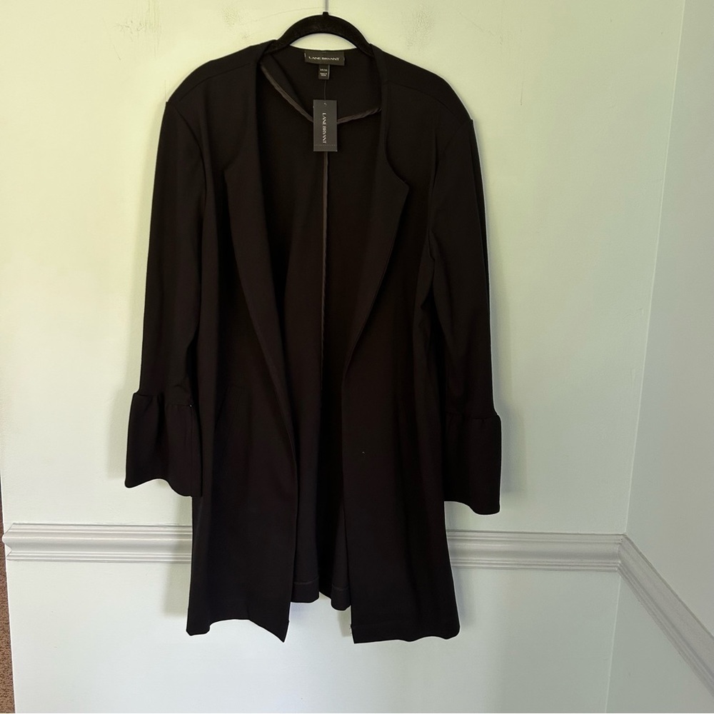 NWT Lane Bryant Black Long Sleeve Blazer Size 14/16